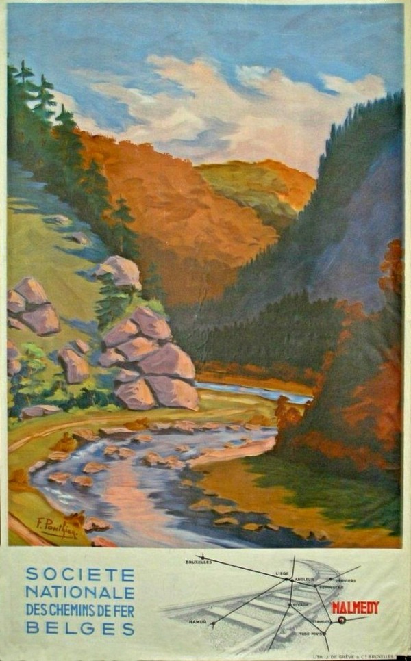 Malmedy Societe Nationale des Chemins de Fer Belges  Print